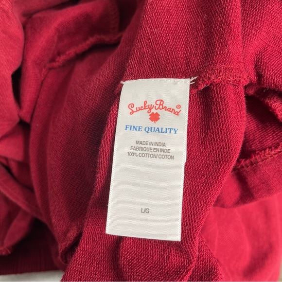 Lucky Brand Lotus Daria Button Wrap Jacket Coat Women’s Large Red Maroon - Picture 5 of 5